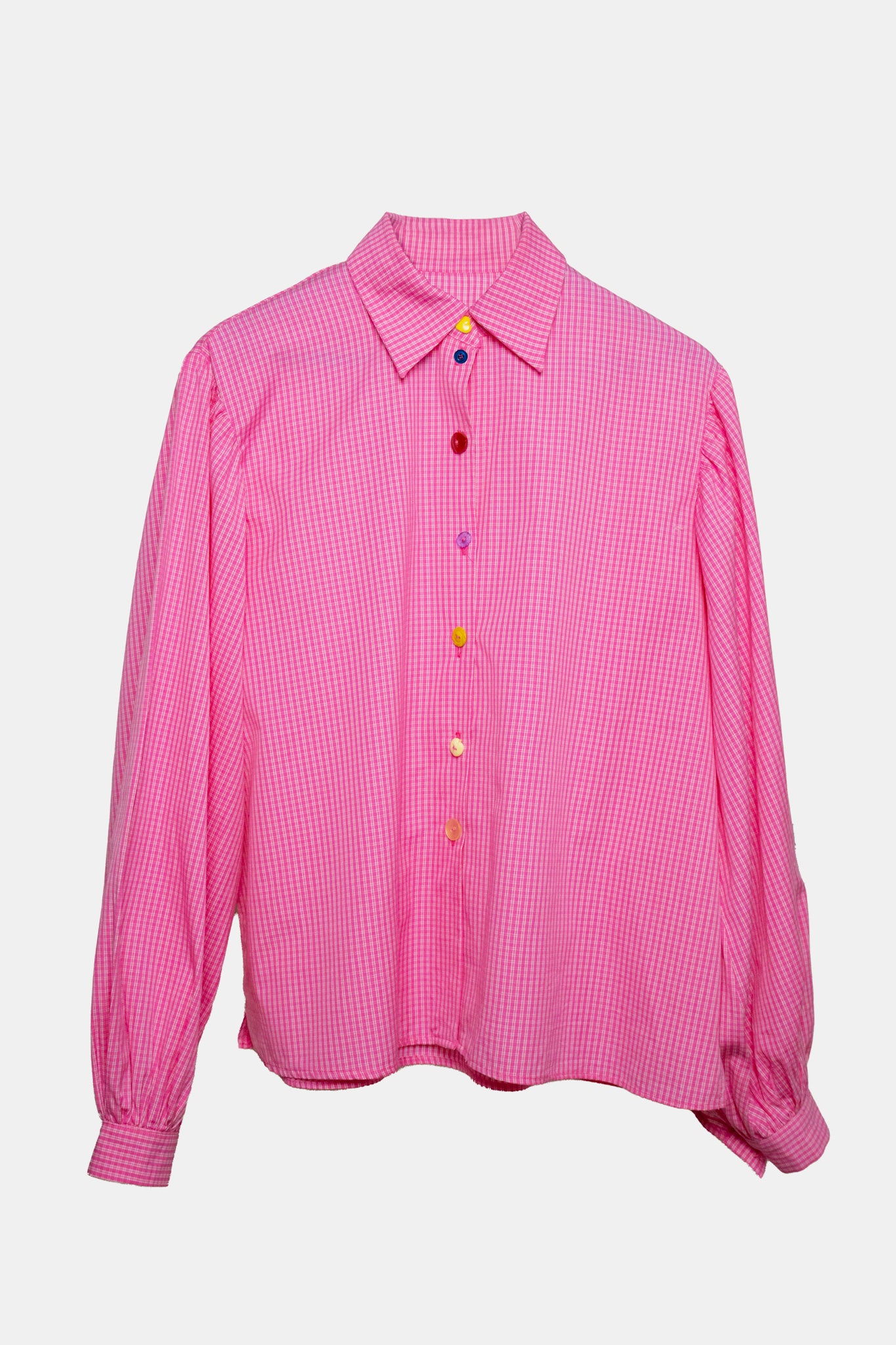 Puffy Sleeve Shirt in Fuchsia