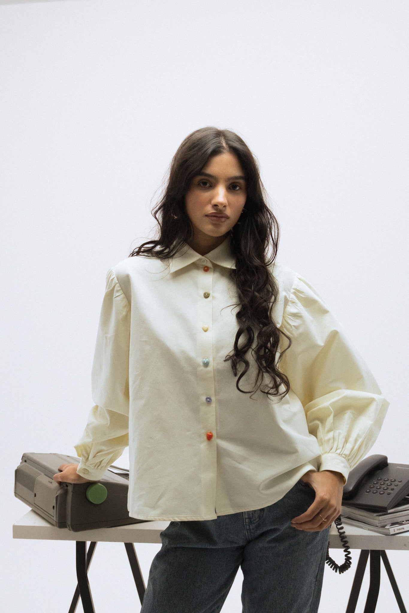 Puffy Sleeve Shirt in Canary