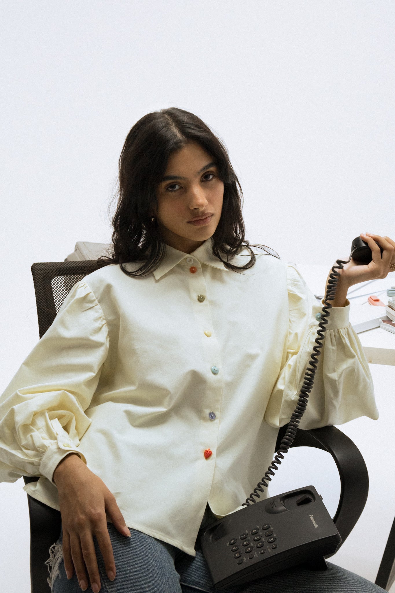 Puffy Sleeve Shirt in Canary