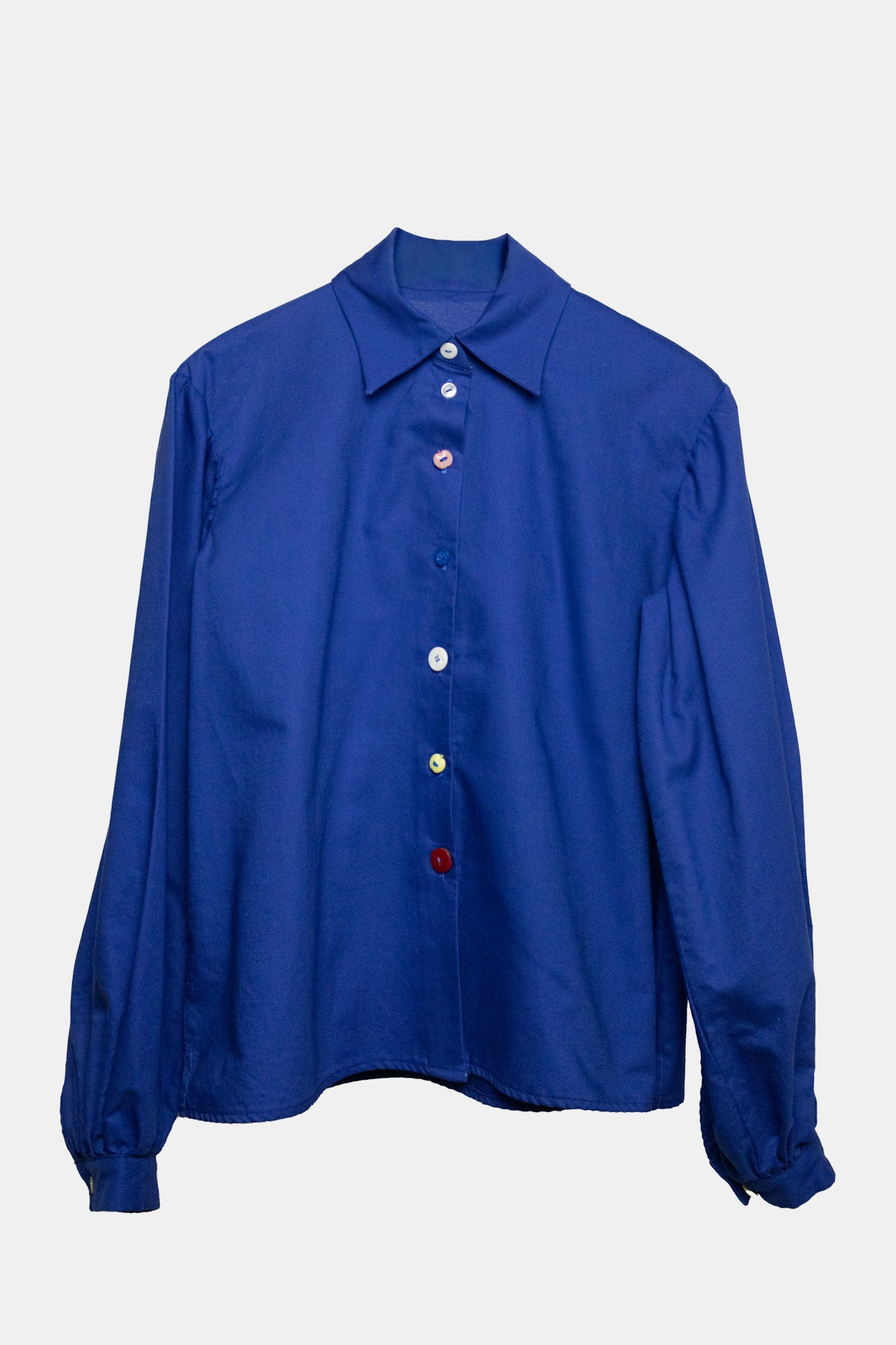 Puffy Sleeve Shirt in Electric Blue