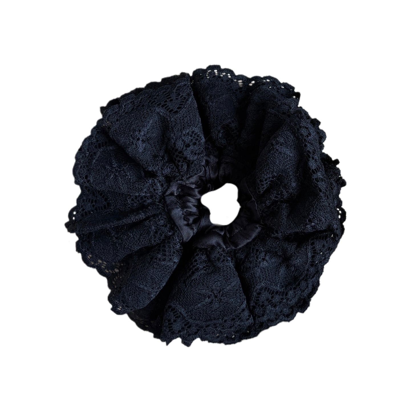 Tunji x Ashta Black Lace Scrunchie